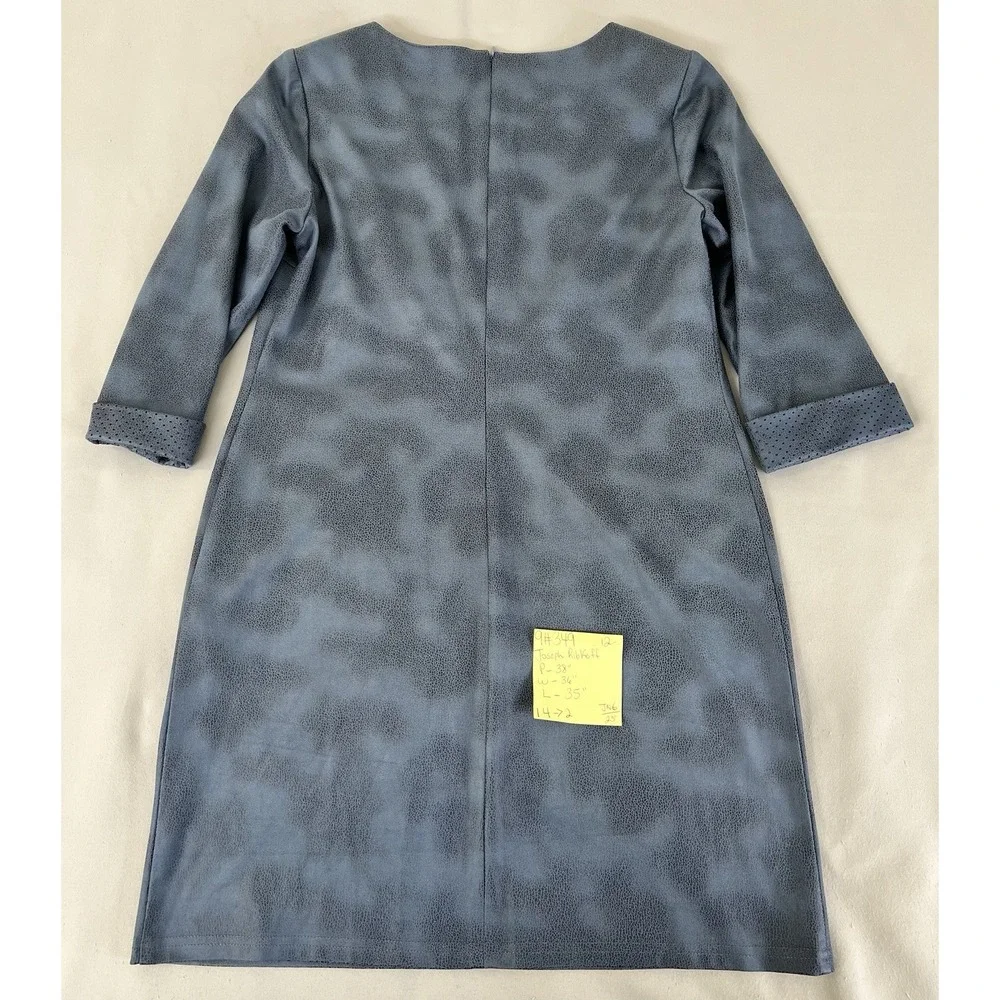 Joseph Ribkoff‎ Joseph Ribkoff Textured Bodycon Sheath Blue 3/4 Sleeves Sz 12